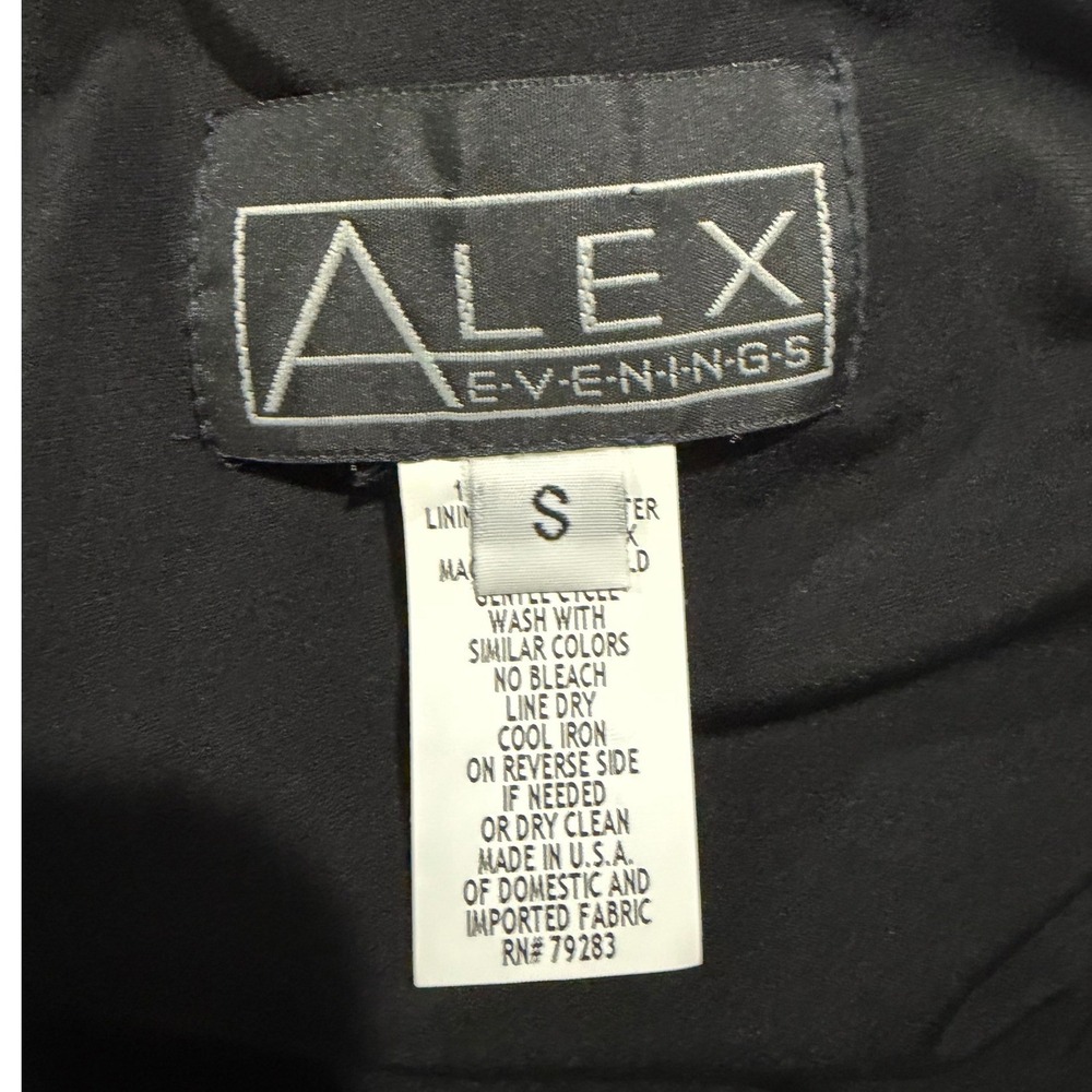 Alex Evenings Black Chiffon Overlay Palazzo Pants Formal Evening Small - Picture 5 of 7